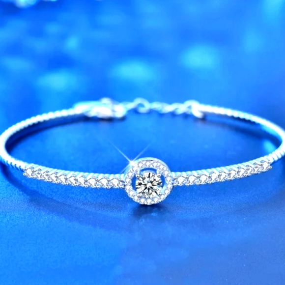 Exquisite 0.5cts Real Moissanite Diamond Tennis Bracelet - Picture 8 of 11